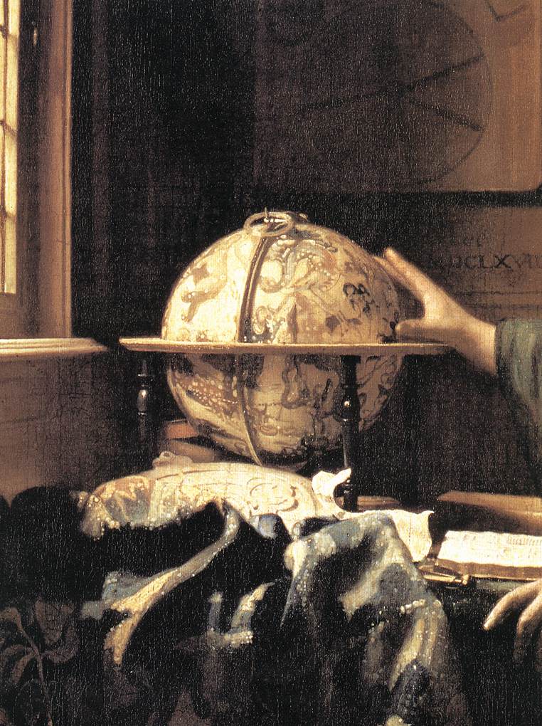 VERMEER VAN DELFT, Jan The Astronomer (detail) wet